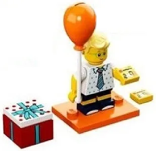 LEGO Birthday Party Boy, Series 18 (Complete Set with Stand and Accessories) set