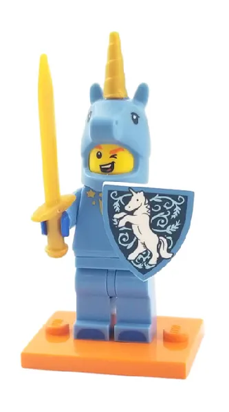 LEGO Unicorn Guy, Series 18 (Complete Set with Stand and Accessories) set