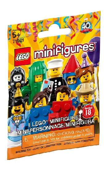 LEGO Brick Suit Girl, Series 18 (Complete Set with Stand and Accessories) set