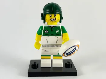 LEGO Rugby Player, Series 19 (Complete Set with Stand and Accessories) set