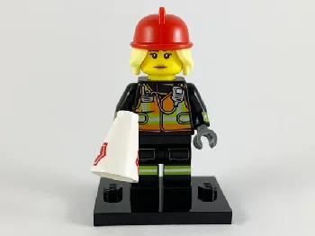 LEGO Fire Fighter, Series 19 (Complete Set with Stand and Accessories) set