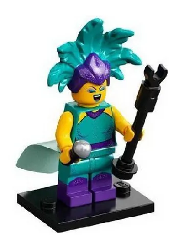 LEGO Cabaret Singer, Series 21 (Complete Set with Stand and Accessories) set box