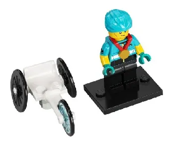 LEGO Wheelchair Racer, Series 22 (Complete Set with Stand and Accessories) set