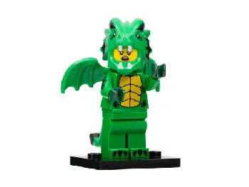 LEGO Green Dragon Costume, Series 23 (Complete Set with Stand and Accessories) set