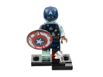 LEGO Zombie Captain America, Marvel Studios (Complete Set with Stand and Accessories) set