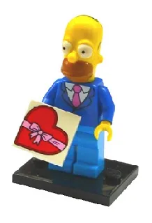 LEGO Date Night Homer, The Simpsons Series 2 (Complete Set with Stand and Accessories) set