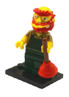 LEGO Groundskeeper Willie, The Simpsons Series 2 (Complete Set with Stand and Accessories) set