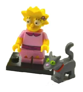 LEGO Lisa with Snowball II, The Simpsons Series 2 (Complete Set with Stand and Accessories) set