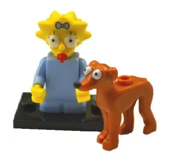 LEGO Maggie and Santa's Little Helper, The Simpsons Series 2 (Complete Set with Stand and Accessories) set