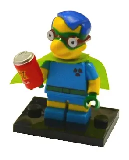 LEGO Fallout Boy Milhouse, The Simpsons Series 2 (Complete Set with Stand and Accessories) set