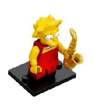 LEGO Lisa Simpson, The Simpsons, Series 1 (Complete Set with Stand and Accessories) set