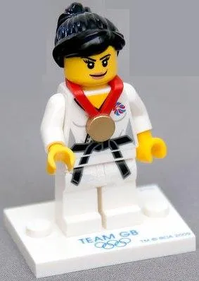 LEGO Judo Fighter, Team GB (Complete Set with Stand and Accessories) set