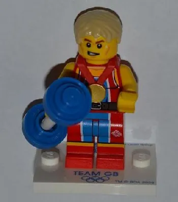 LEGO Wondrous Weightlifter, Team GB (Complete Set with Stand and Accessories) set