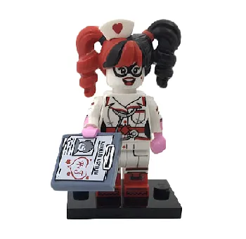 LEGO Nurse Harley Quinn, The LEGO Batman Movie Series 1 (Complete Set with Stand and Accessories) set
