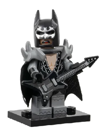 LEGO Glam Metal Batman, The LEGO Batman Movie Series 1 (Complete Set with Stand and Accessories) set