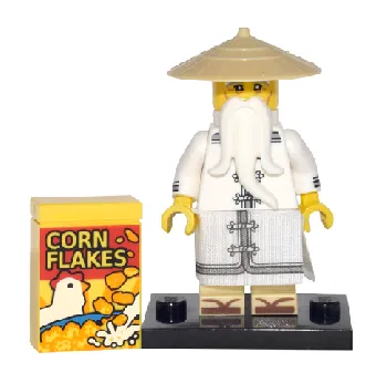 LEGO Master Wu, The LEGO Ninjago Movie (Complete Set with Stand and Accessories) set