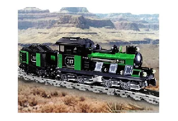 LEGO Large Train Engine with Tender Green set box